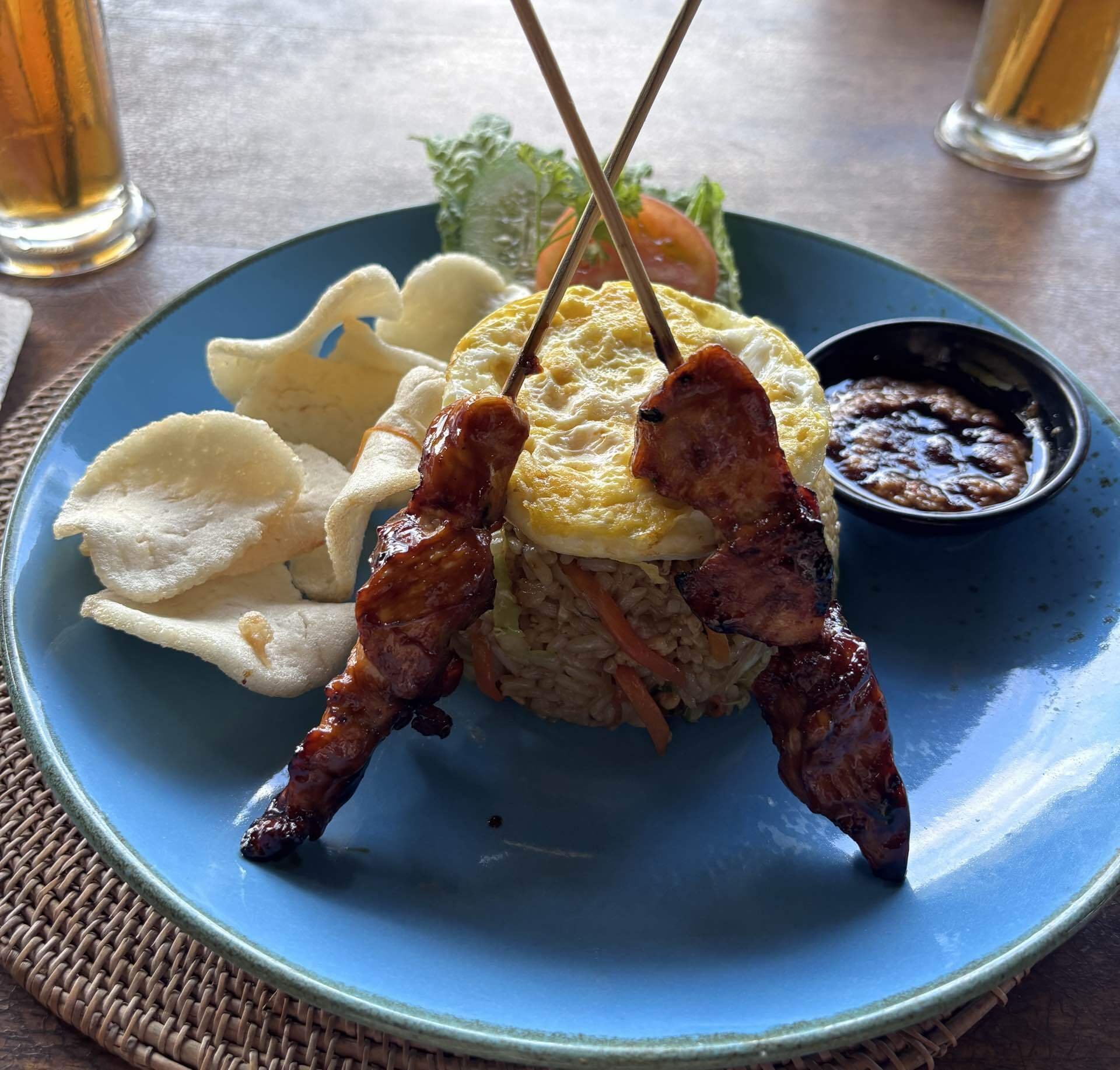 テガララン棚田のレストランで食べたナシゴレン