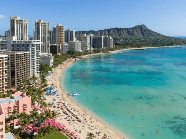ハワイの海と自然の風景