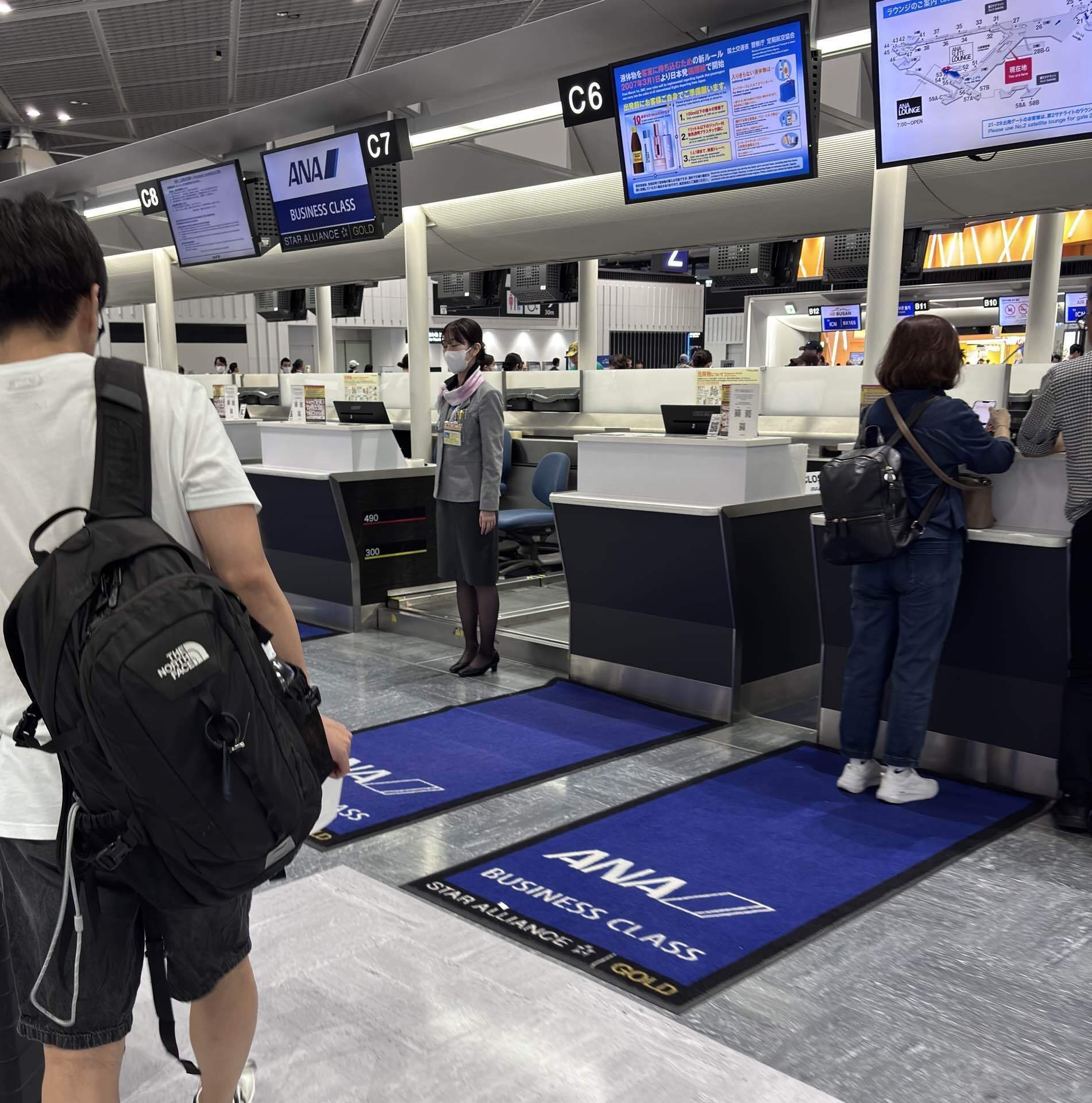 ANAの機体と旅の様子